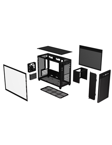 Компьютерный корпус ASUS Prime AP201 Tempered Glass Edition, Mini-Tower, Чёрный