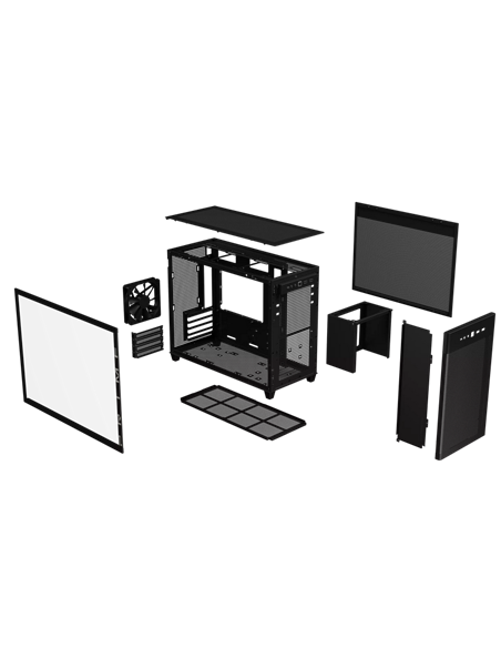 Компьютерный корпус ASUS Prime AP201 Tempered Glass Edition, Mini-Tower, Чёрный