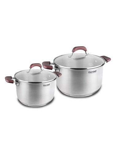 Набор кастрюль Rondell RDS-822, 5,6л, 24см, Нержавеющая сталь