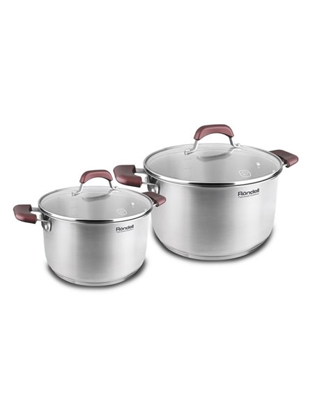 Набор кастрюль Rondell RDS-822, 5,6л, 24см, Нержавеющая сталь