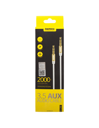 Cablu audio Remax L200, 3.5 mm AUX - 3.5 mm AUX, 2m, Alb