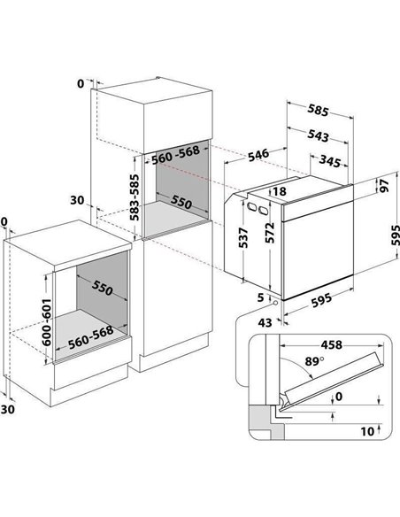 Электрический духовой шкаф Whirlpool WTAC8411SC/OW, Бежевый