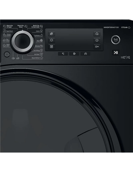Стирально-сушильная машина Hotpoint-Ariston NDD 11725 BDA EE, 11кг, Чёрный