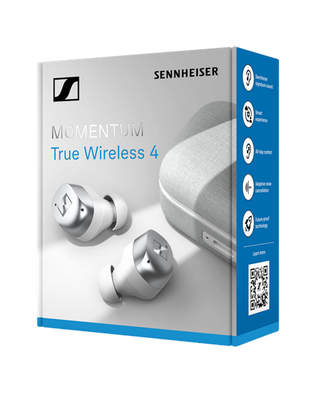Căști Sennheiser Momentum 4 TWS, Alb | Argintiu