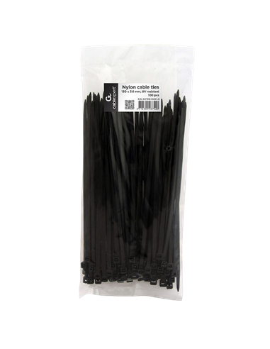 Нейлоновые стяжки Cablexpert NYTFR-150x3.6, Чёрный