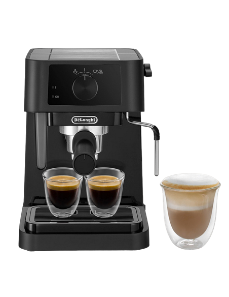 Cafetiera manuala DeLonghi EC230BK, 1100W, Negru