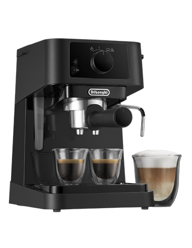 Cafetiera manuala DeLonghi EC230BK, 1100W, Negru