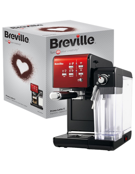 Кофеварка рожковая Breville Prima Latte II VCF109X-01, 1050Вт, Красный
