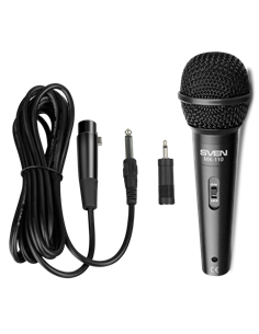 Microfon Karaoke SVEN MK-110, Cu fir, Negru