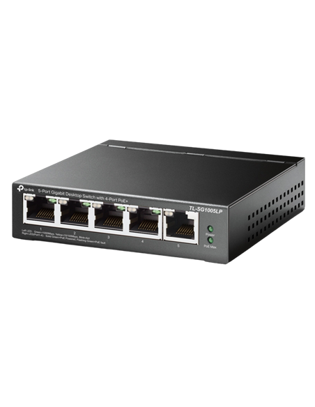 PoE коммутатор TP-LINK TL-SG1005LP, 4x IEEE 802.3af/at