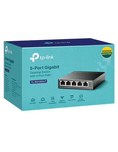 PoE коммутатор TP-LINK TL-SG1005LP, 4x IEEE 802.3af/at
