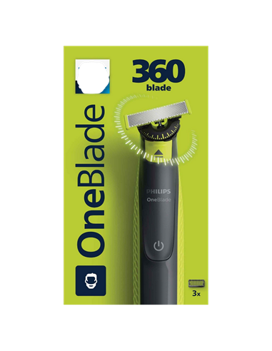 Trimmer pentru bărbați Philips OneBlade QP2724/23, Negru | Verde