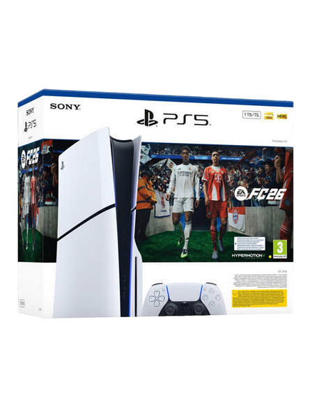Consolă de jocuri SONY PlayStation 5 Slim Disc Edition + FC2026, Alb