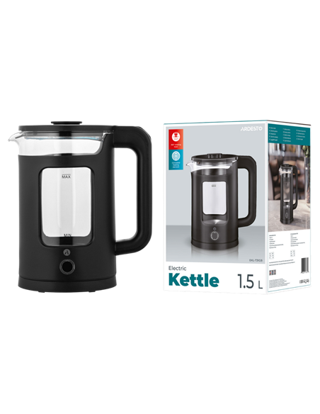 Электрочайник Ardesto EKL-T31GB, Чёрный Электрочайник Ardesto EKL-T31GB, Чёрный