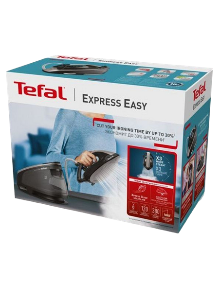 Утюг с парогенератором Tefal SV6140E0, 2200Вт, Черный | Серый Утюг с парогенератором Tefal SV6140E0, 2200Вт, Черный | Серый