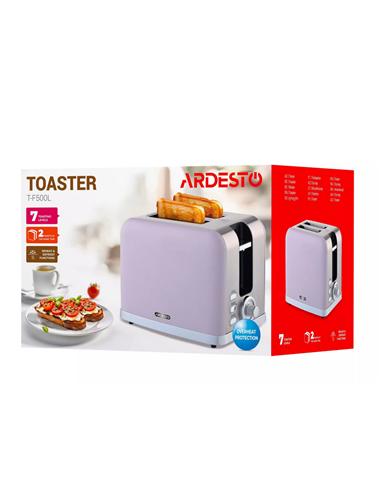 Toaster Ardesto T-F500L, Liliac