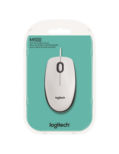 Mouse Logitech M100, Alb