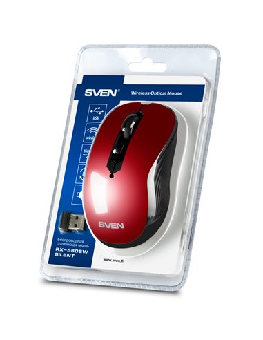 Беcпроводная мышь SVEN RX-560SW, Красный