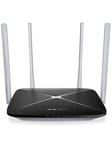 Router fără fir MERCUSYS AC12, Negru