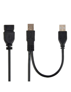 Коммуникационный кабель Cablexpert CCP-USB22-AMAF-3, 2AM/AF/USB Type-A (F), 0,9м, Чёрный