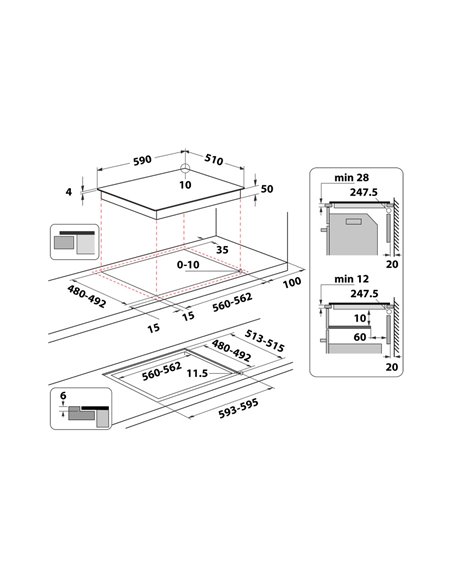 Plită cu inducție Whirlpool WL B8160 NE, Negru