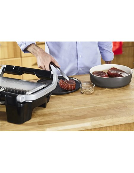 Grătar electric Tefal OptiGrill Elite, 2000W, Argintiu Grătar electric Tefal OptiGrill Elite, 2000W, Argintiu