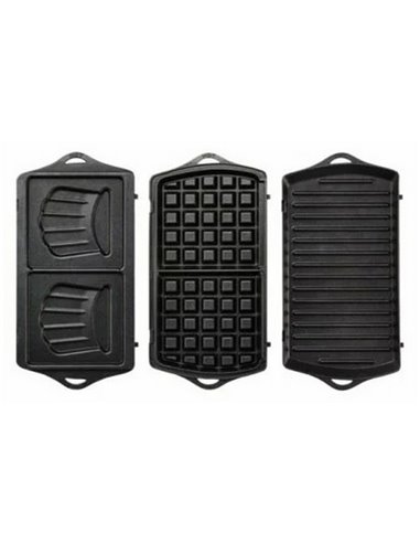 Aparat pentru sandwich multifunctional Tefal BreakTime SW614831, Negru | Argintiu