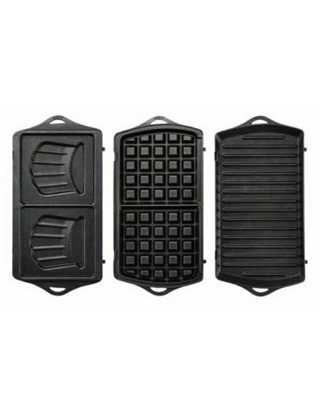 Aparat pentru sandwich multifunctional Tefal BreakTime SW614831, Negru | Argintiu