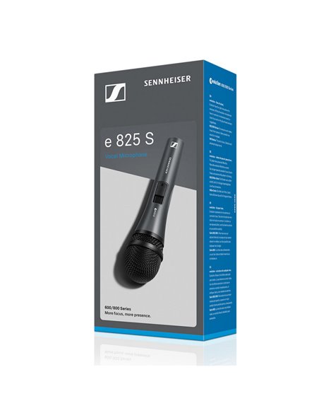 Караоке микрофон Sennheiser E 825-S, Проводной аналоговый, Серый