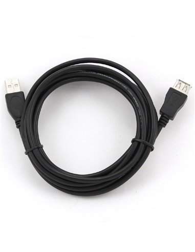 Cablu prelungitor Cablexpert CCP-USB2-AMAF-10, USB Type-A (M)/USB Type-A (F), 3m, Negru