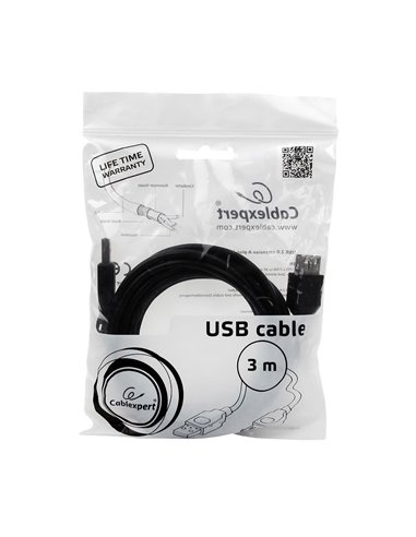Cablu prelungitor Cablexpert CCP-USB2-AMAF-10, USB Type-A (M)/USB Type-A (F), 3m, Negru