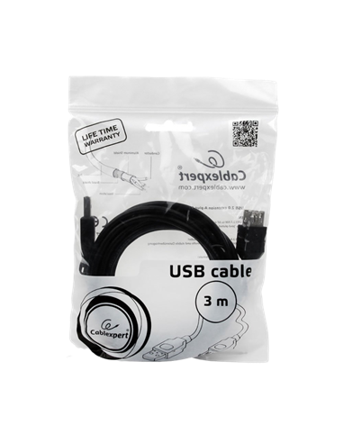 Cablu prelungitor Cablexpert CCP-USB2-AMAF-10, USB Type-A (M)/USB Type-A (F), 3m, Negru