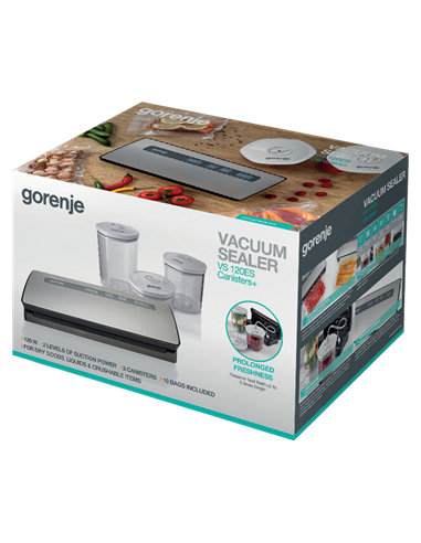 Вакуумный упаковщик Gorenje VS120ES, Нержавеющая сталь