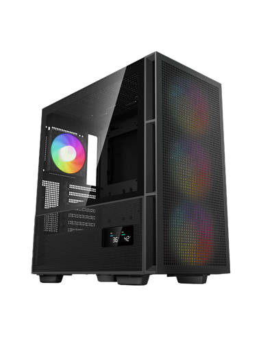 Компьютерный корпус Deepcool CH560 Digital, Midi-Tower, Без блока питания, Чёрный