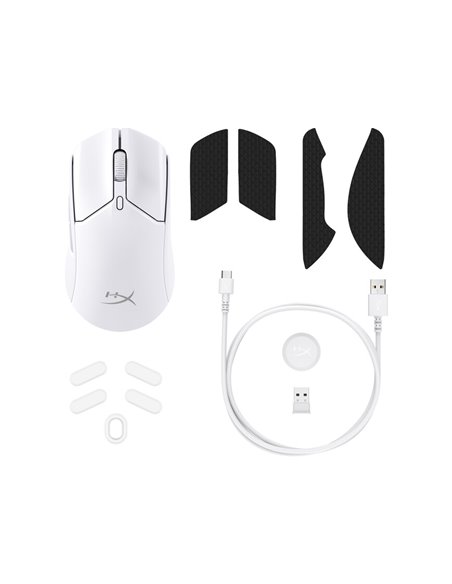 Wireless Gaming Mouse HYPERX Pulsefire Haste 2, White [6N0A9AA]