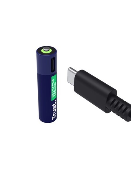 Trust Baterie reincarcabila USB-C AAA/ 500 mAh/ up to 800 charge cycles/ 2 Pack