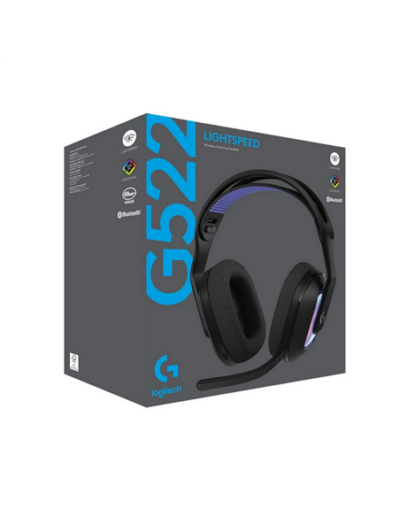 Căști Logitech G522, Bluetooth/USB, Negru