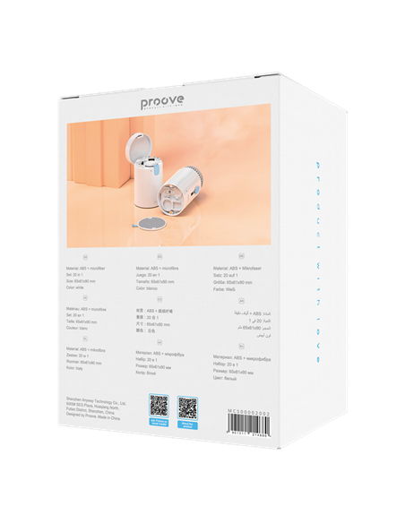 Set de curățare Proove Mr. Cleaner 20in1, Alb