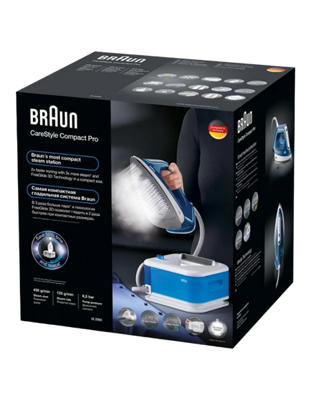 Fier de călcat cu generator de abur Braun IS2565BL, 2400W, Albastru