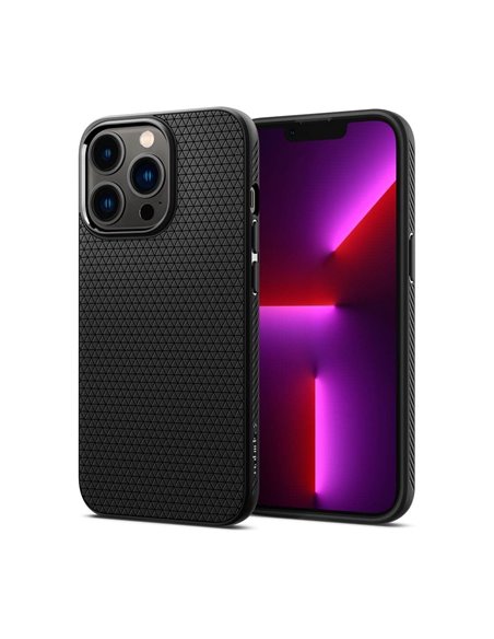 Husă Spigen iPhone 13 Pro, Liquid Air, Negru mat