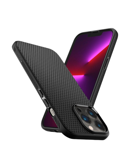 Husă Spigen iPhone 13 Pro, Liquid Air, Negru mat
