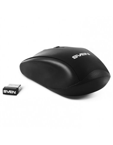 SVEN RX-305 Wireless, Optical Mouse, 2.4GHz, Nano Receiver, 800/1200/1600 dpi, USB, Black