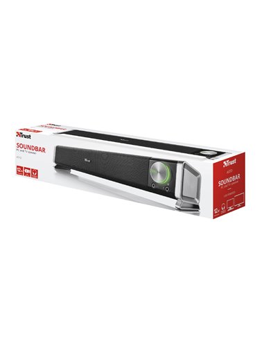 Soundbar Trust Asto Black / 12W / 3,5 AUX / USB power