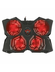Trust Gaming GXT 278 Yozu, 17.4” Gaming laptop cooling stand with 4 speed-adjustable, illuminated fans and robust housing, Black