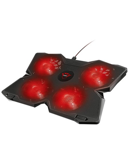 Trust Gaming GXT 278 Yozu, 17.4” Gaming laptop cooling stand with 4 speed-adjustable, illuminated fans and robust housing, Black Trust Gaming GXT 278 Yozu, 17.4” Gaming laptop cooling stand with 4 speed-adjustable, illuminated fans and robust housing, Black