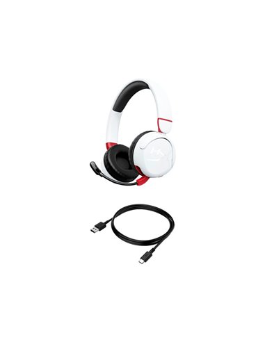 Беспроводные наушники HyperX Cloud Mini, White/Red, [7G8F2AA]