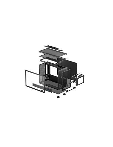 Корпус DEEPCOOL CH160 PLUS / w/oPSU / Side-Window / mATX / Black