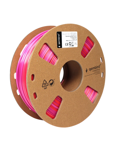 Нить для 3D-принтера Gembird 3DP-PLA-SK-01-RP, PLA, Красный | Фиолетовый, 1.75 мм, 1кг