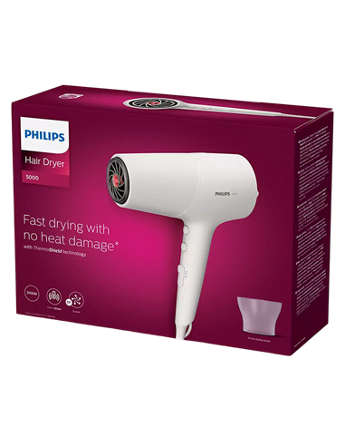 Uscător de păr Philips BHD501/00, 2100W, Alb