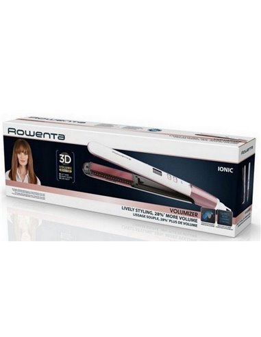 Placă de îndreptat părul Rowenta Volumizer SF4655F0, Alb | Roz